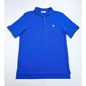 Wimbledon The Championships Size Large Men's Blue Short Sleeve Chest Logo Polo